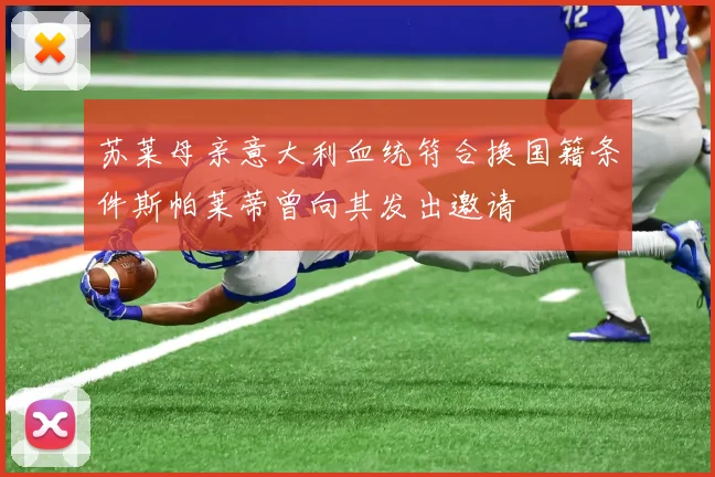 苏莱母亲意大利血统符合换国籍条件斯帕莱蒂曾向其发出邀请